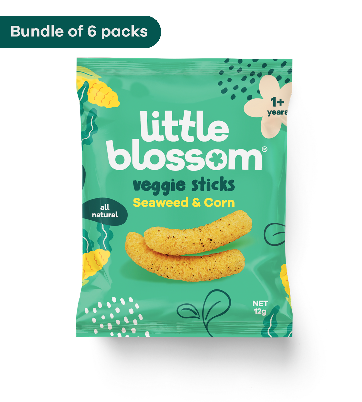 Veggie Sticks - Seaweed & Corn (Bundle of 6)